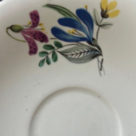 3 Hall Hallcraft Eva Zeisel Bouquet Bread & Butter Oval Plate + Teacup & Saucer - Picture 12 of 15